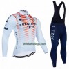 Fietskleding (Fietsshirt Lange Mouw + Lange Koersbroek) 2022 INEOS Grenadiers - Wit Rood